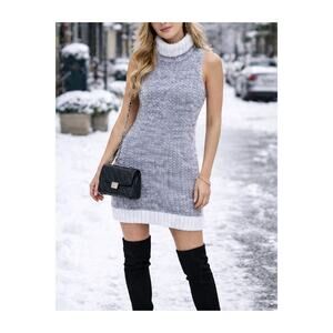 Rag Bone Cashmere Mohair Dress Women XXS Gray Sweater Ribbed Minimalist Luxe